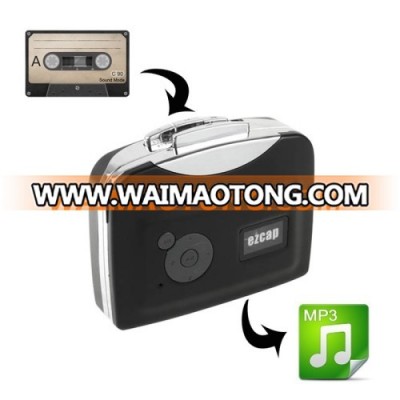 Cassette Tape to MP3 Converter Capture Audio Music Player(Black)