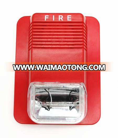 2 wire DC24V 3 alarm sounds fire and burglary alarm system Fire alarm strobe siren